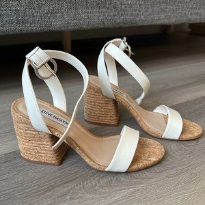 Steve Madden Merritt White Leather Sandal - Size 7